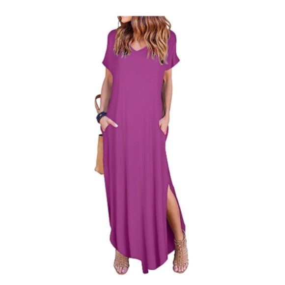 Arolina Dresses & Skirts - NWT Arolina Women's Summer Maxi Dress  V Neck Casual Loose Long Beach Large